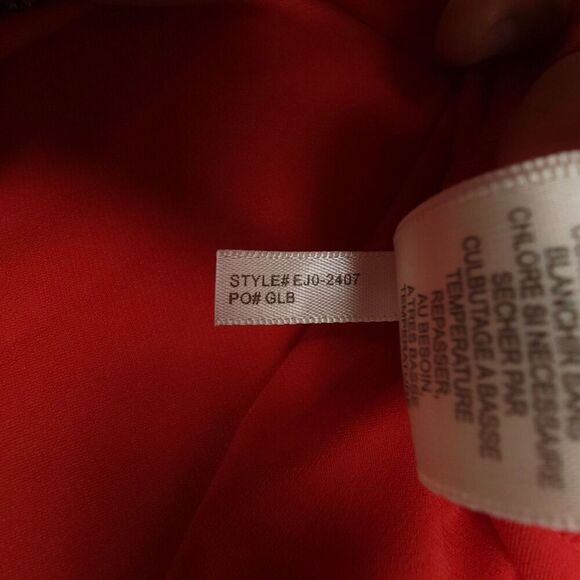 NWT Eliza J Long Sleeve Twist-Detail Wrap Midi Dress Red Plus 14 Dressy Cocktail - Picture 9 of 10